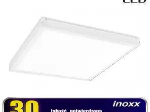 Panneau LED 60x60 60W Plafonnier Caisson 3000K Cadre Chaud Monté en Surface