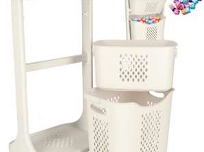 Contenitore per giocattoli Organizer per cestini da vestiti Double Ride-On