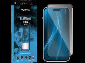 Verre de protection MyScreen DIAMOND GLASS LITE edge FULL GLUE noir Apple iPhone 15 Pro 6.1