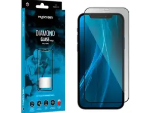 Szkło ochronne MyScreen DIAMOND GLASS LITE edge FULL GLUE czarne Apple iPhone 12 Pro Max 6.7