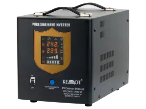 KEMOT PROsinus 3500/48 avbruddsfri strømforsyning ren sinusbølgeomformer med ladefunksjon 48V 230V 3500VA/2400W
