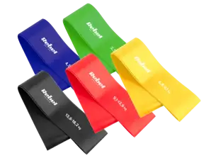Mini Bant L 2.3 Lateks Egzersiz Bantları Seti 18.2 kg 5 Elastik Bantlar Renkli REBEL ACTIVE