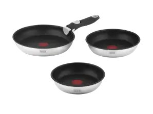 Frying Pan Set with Detachable Handle 22cm 24cm 28cm TEESA FRYING PANS SINGLE HAND