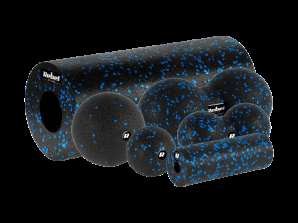 Mini Roller Massagem Roller set 2 Bolas 2 Duoballs E 6 Peças Cor Preto Azul Material EPP REBEL ATIVE