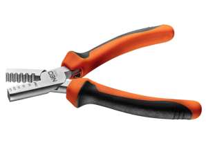 Zangenzange zum Crimpen von Leitungsenden 0.25 2.5 mm2 15 9 AWG . 140 mm