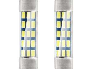 Standard LED izzók 3014 15smd füstölt c5w c10w c3w 39mm fehér 12v amio 01091