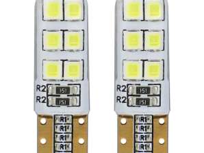 Standard LED-lamput t10 w5w 12xsmd 2835 12v silikoni amio 01095