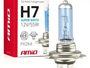 Halogeenlamp h7 12v 55w uv-filter e8 super wit amio 01157