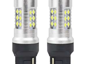 LED izzók canbus 3030 24smd t20 7440 w21w fehér 12v 24v amio 01173