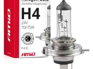 Halogēna spuldze H4 24V 70/75W UV filtrs E8 Amio 01267