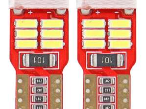 Led-lamput canbus 18smd 4014 t10e w5w valkoinen 12v amio 01286
