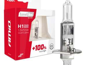 Halogenlamper H1 12V 55W LumiTec Silver 100 duo amio 01401