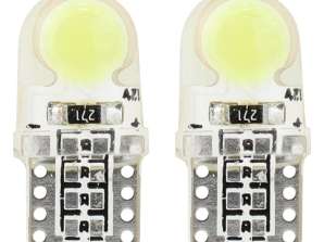 Standard fehér led izzók w5w t10e cob 12v amio 01441
