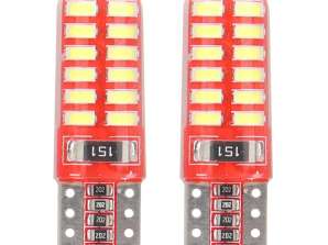 LED világítás canbus 24smd 3014 t10e w5w silca fehér 12v amio 01444