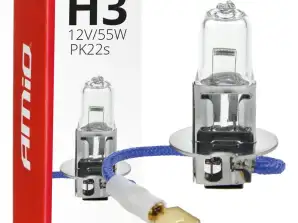 Halogenpære H3 12V 55W UV-filter e8 amio 01478