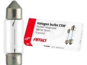 Галогенові лампи c5w festoon 36mm 12v 10 шт. amio 01486
