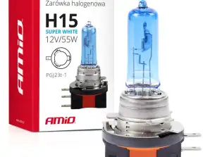 Halogenlampe h15 12v 55w super weiß amio 01492