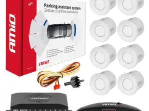 Kit de capteurs de stationnement arrière LED 8 capteurs blanc amio 01601