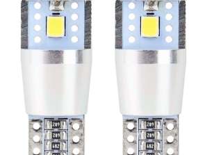 LED-lamper canbus 3smd 2835 t10e w5w alu hvit 12v 24v amio 01637