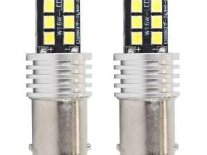 LED izzók canbus 2835 15smd 1157 bay15d p21/5w fehér 12v 24v amio 01641