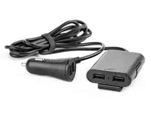 Ladegerät vorne hinten mit Verlängerung 4x USB amio 01986