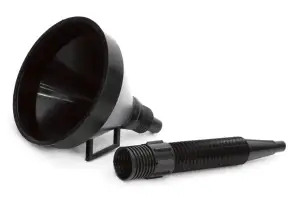 Flexible Black Universal Funnel with Strainer for Fuel, Liquids, and Water Amio 02005