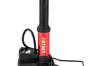 Mini-Fußpumpe pu03 Metall mit Manometer amio 02147
