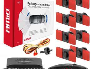 Kit de capteurs de stationnement de recul LED 8 capteurs noirs internes 16,5 mm amio 02256