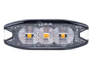 Flache Warnblitzleuchte 3 LED R65 R10 12/24V AMIO 02297