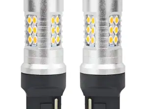 LED-Lampen Canbus 3030 24SMD T20 WY21W orange amber 12V 24V AMiO 02393