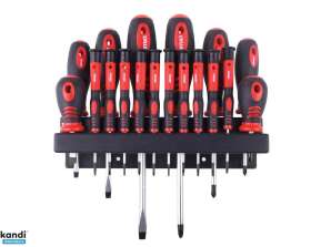 Set izvijačev s stojalom cr v 18 kpl. amio 02411