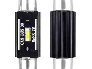 LED-Lampen canbus 1860 1smd ultrabright festoon c5w c10w c3w 39mm weiß 12v 24v amio 02443