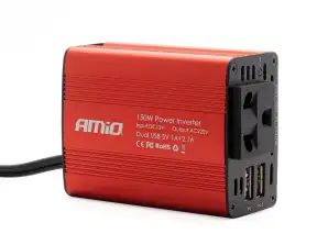 Spannungswandler 12v/230v 150w/300w 2xusb pi01 amio 02468