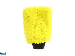 Gelbe Mikrofaser-Waschhandschuh für Autos 23x17 cm amio 02517