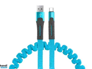 Cable USB C de diseño en espiral 1.2 m UC 14 Amio 02531