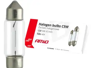 Halogenlampen c5w festoon 41mm 12v 10 stk. amio 02554