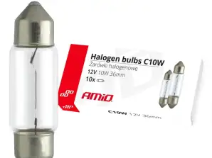 Halogenlampen c10w Feston 36mm 12v 10 St. amio 02556