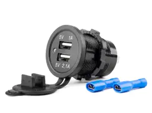 Wasserdichte Ladegerät mit 2x USB Steckdosen 12V 24V mod 03 amio 02853