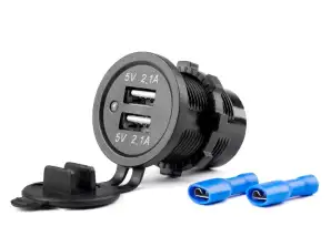 Wasserdichte Ladegerät mit 2x USB-Anschlüssen 12V 24V Mod 04 Amio 02854