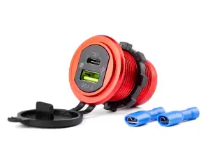 Wasserdichte Ladegerät mit USB- und USB-C-Anschlüssen 12V 24V mod 09 amio 02859