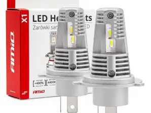 LED-Autolampen Serie X1 H4/H19 6500K Canbus AMiO 02965