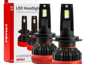 LED-Autobirnen Serie x3 h7 h18 6500k canbus amio 02980