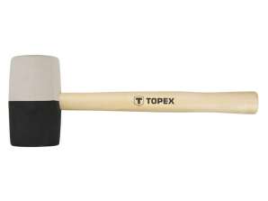 Rubberen hamer 63 mm/680 g. zwart-witte rubber