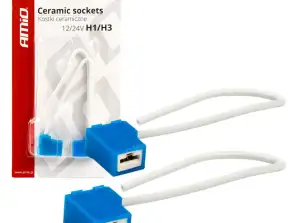 Eckige Keramikstecker h1 h3 Steckdose Amio 03051