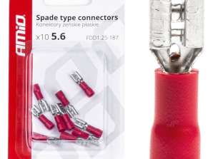 Isolierte weibliche flache Stecker 5.6mm 0.5 1.5mm2 10a 10 Stück amio 03061