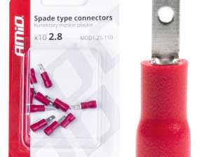 Isolierte flache männliche Steckverbinder 2.8mm 0.5 1.5mm2 10a 10 St. amio 03064