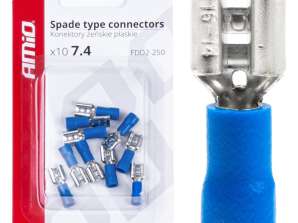 Isolierte flache weibliche Stecker 7.4mm 1.5 2.5mm2 15a 10 Stück amio 03067