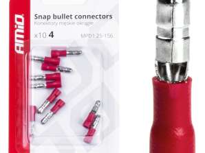 Isolierte runde zylindrische Steckverbinder 4mm 0.5-1.5mm2 10a 10 Stk. amio 03071