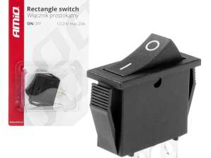 Téglalap kapcsoló on off 12v amio 03081