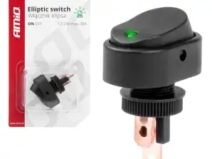 Ellipszis kapcsoló háttérvilágítással 12v 24v amio 03087